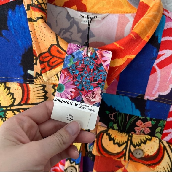 Desigual Dress Women's XL 12 Christian Lacroix Colorful Bold Art To Wear NWT - Picture 5 of 7